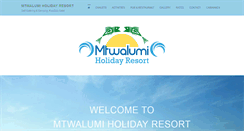 Desktop Screenshot of mtwalumiholidayresort.co.za